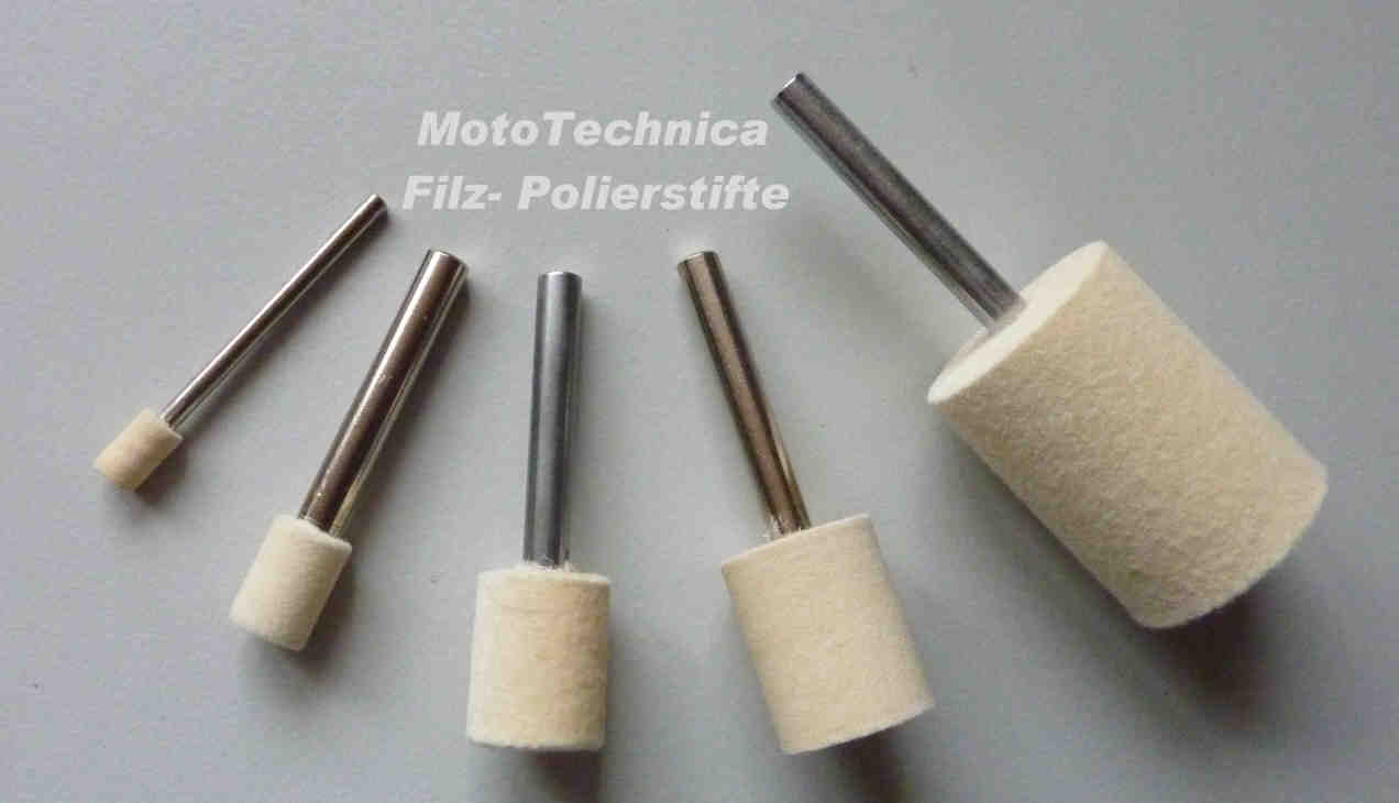 100-tlg 1/25mm Filz-Polierstifte Polierköpfe Polierscheibe Polieraufsatz 